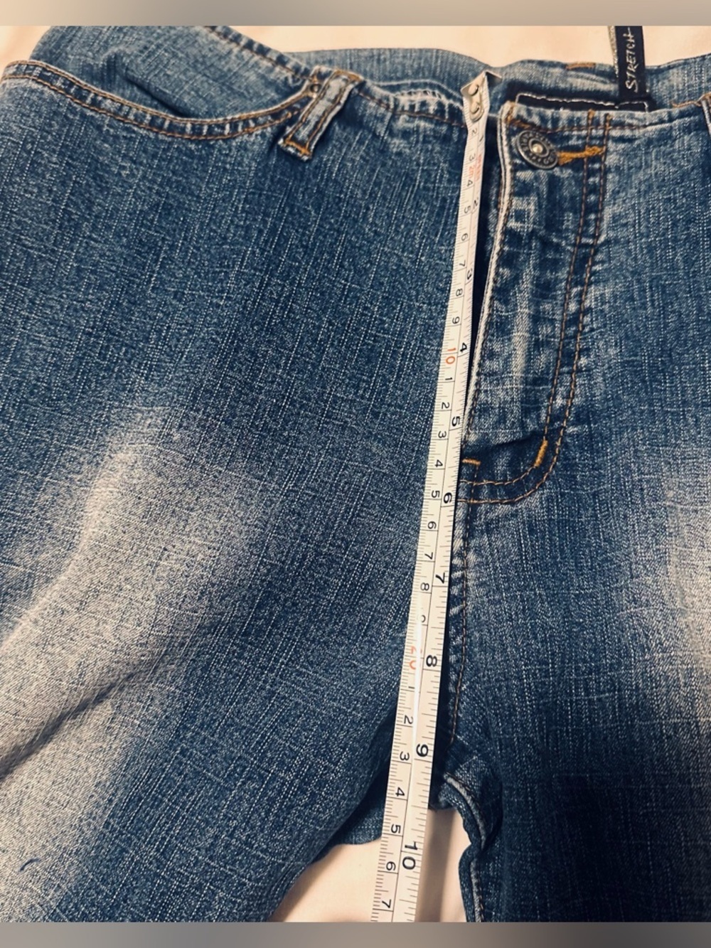 Vintage Y2K Sebo Paris 32/30 Flare Jeans Leather Lacing Mid Rise Boho - Picture 7 of 10